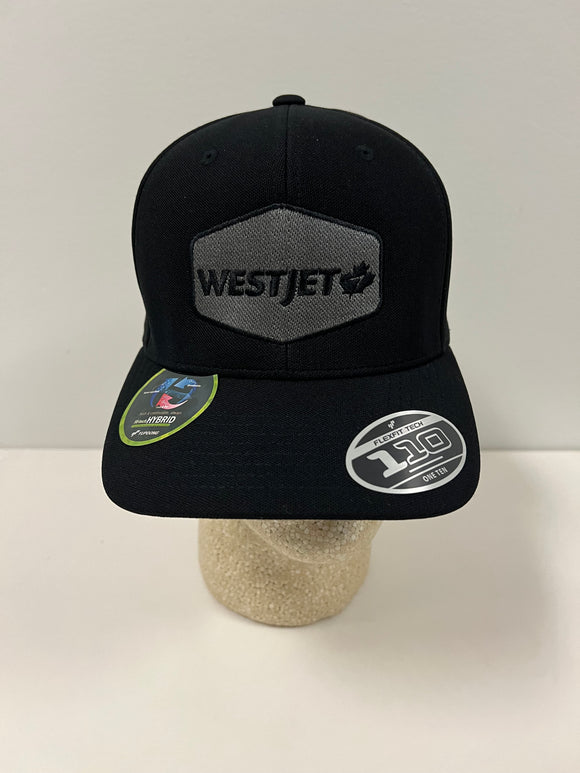 WestJet Flex Fit Ball Cap - Patch Logo - Black