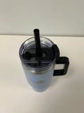 WestJet Vacuum Mug with Straw - 40 oz. - Light Blue/Laser Engraved