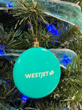 WestJet Flat Shatterproof Ornament - 3 Colour options