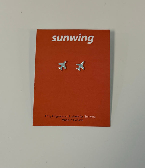 Sunwing Airplane Earring Silver