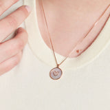 H & B Now and Always Pendant Necklace Rose Gold
