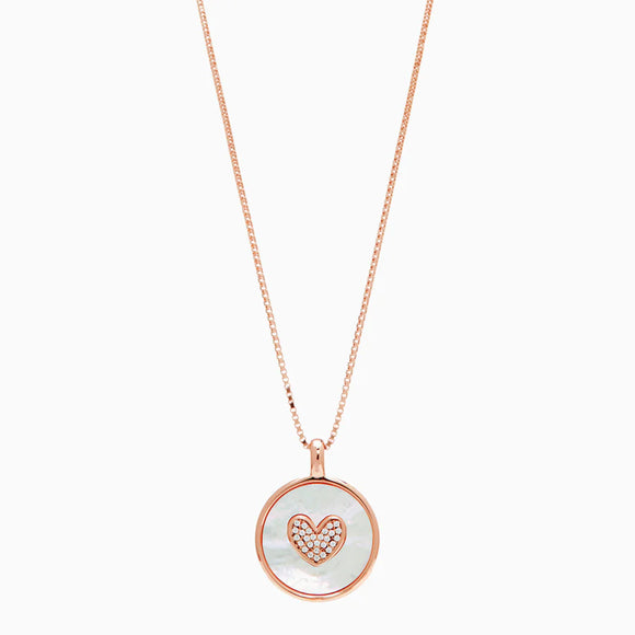 H & B Now and Always Pendant Necklace Rose Gold