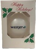 WestJet - Satin Round Ornament - White