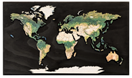 Wanderlust - Geo Optic Minimalist Push Pin Map -Onyx