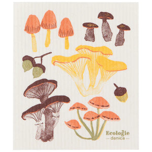 Field Mushrooms Swedish Sponge Cloth