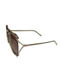 Pilgrim - Hella Sunglasses - Brown/Gold - Gold Plated