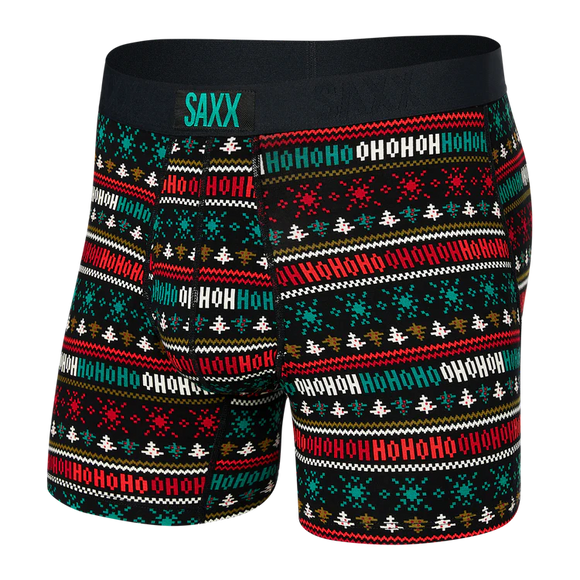 SAXX Ultra Boxer Brief Holiday Sweater - Black