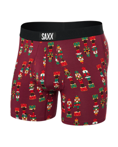 SAXX Ultra Super Soft Comfort Blend Boxer Brief 5"- Nutcracker Merlot