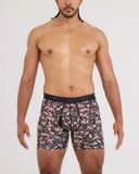 SAXX - Quest Quick-Dry Mesh Performance Boxer Brief 6" - Adobe Zoo-Black