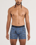 SAXX - Quest Quick-Dry Mesh Performance Boxer Brief 6" - Holy Mackrel-Washed Indigo