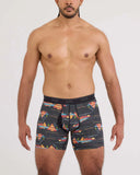 SAXX - Quest Quick-Dry Mesh Performance Boxer Brief 6" - Lakeside-Black