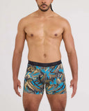 SAXX - Quest Quick-Dry Mesh Performance Boxer Brief 6" - Prism Peaks-Cargo Grey