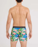 SAXX - Volt Breathable Mesh Boxer Brief 6" - Flamingo Bay-Multi