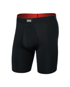 SAXX Multi-Sport Mesh Multi-Sport Performance Long Boxer Brief 8" - Black