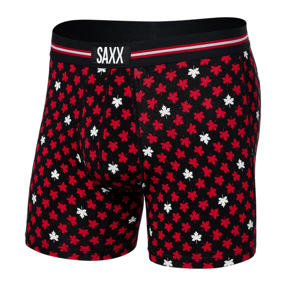 Vibe Super Soft Boxer Brief / Maple Leaf- Black