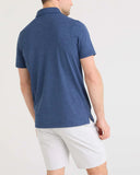 SAXX - DropTemp® All Day Cooling UPF Performance Polo - Maritime Blue Heather