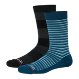 WHOLE PACKAGE 2-PACK Crew Socks / Tonal Stripe/Rugby Black