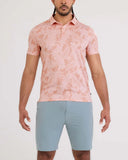 SAXX - DropTemp® Dry UPF Performance Polo - Pineapple Tonal-Light Coral