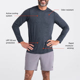 DROPTEMP™ ALL DAY COOLING Long Sleeve /  Turbulence Heather