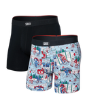 SAXX Vibe Xtra Soft Comfort (2 Pack) Boxer Brief 6" - Mitts And Lumber/Black