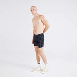 SAXX Vibe Xtra (3 Pack) Soft Comfort Boxer Brief 6" Windowpane/Dark Denim/Black