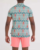 SAXX - DropTemp® Dry UPF Performance Resort Polo - Lobster Flourish-Mint