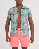 SAXX - DropTemp® Dry UPF Performance Resort Polo - Lobster Flourish-Mint