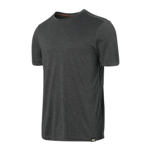 All Day Aerator Short Sleeve Crew / Faded Black Heather