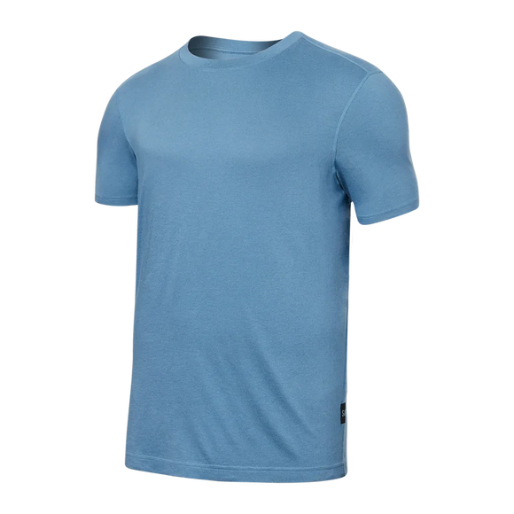 3SIX FIVE Short Sleeve Crew / Washed Blue
