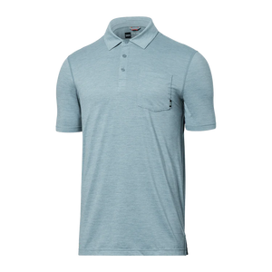 DROPTEMP™ ALL DAY COOLING Short Sleeve Polo / Light Aqua Heather