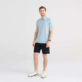 DROPTEMP™ ALL DAY COOLING Short Sleeve Polo / Light Aqua Heather