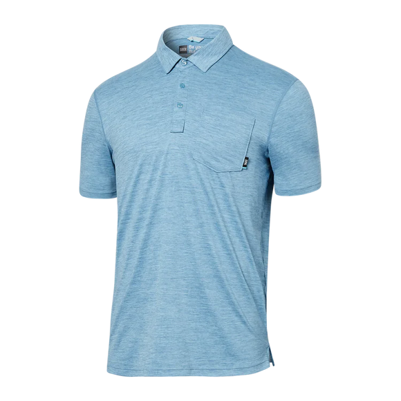 DROPTEMP™ ALL DAY COOLING Short Sleeve Polo / Washed Blue Heather