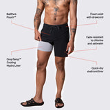 BETAWAVE BOARDSHORT Swim Shorts 7" / Black