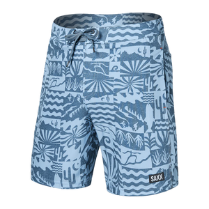 SAXX Betawave Boardshort Swim Shorts 7" / West Coast- Chambray