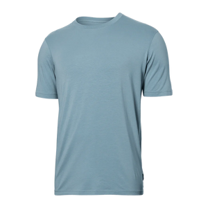 SAXX DropTemp™ Cooling Cotton Short Sleeve Crew / Clay Blue