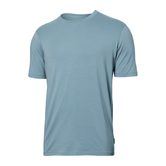 SAXX DropTemp™ Cooling Cotton Short Sleeve Crew / Clay Blue