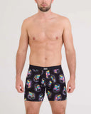 SAXX Vibe Xtra Soft Comfort Boxer Brief 6" - Beercade-Black