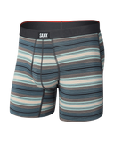 SAXX Vibe Xtra Soft Comfort Boxer Brief 6" - Baja Stripe-Dark Sage