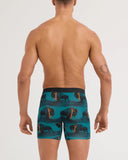 SAXX - Vibe Xtra Soft Comfort Boxer Brief 6" - Bison Bling-Seascape