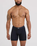 SAXX - Vibe Xtra Soft Comfort (2 Pack) Boxer Brief 6" - Black/Dark Grey Heather