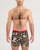 SAXX - Vibe Xtra Soft Comfort Boxer Brief 6" - Charcuterie-Black