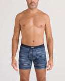 SAXX - Vibe Xtra Soft Comfort Soft Comfort Boxer Brief 6" - Ikat Stripe-Dark Denim