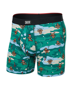 SAXX Vibe Xtra Soft Comfort Boxer Brief 6" - Holiday Par-Tee-Green