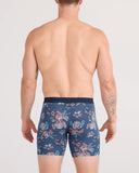 SAXX Vibe Xtra Soft Comfort Boxer Brief 6" - Pineapple Tropic-Indigo