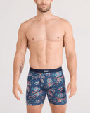 SAXX Vibe Xtra Soft Comfort Boxer Brief 6" - Pineapple Tropic-Indigo
