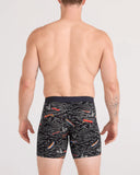 SAXX Vibe Xtra Soft Comfort Boxer Brief 6" - Rivers Bend-Black
