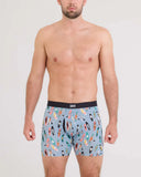 SAXX - Vibe Xtra Soft Comfort Boxer Brief 6" - Sup Dogs-Ashley Blue