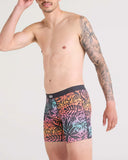 SAXX - Vibe Xtra Soft Comfort Boxer Brief 6" - Surf Flowers-Ebony