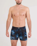 SAXX - Vibe Xtra Soft Comfort Soft Comfort Boxer Brief 6" - Sun Day School-Navy