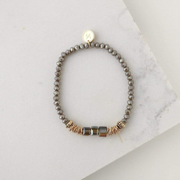 Marilla Stretch Bracelet - Truffle